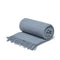 Merino wool blanket dusty blue