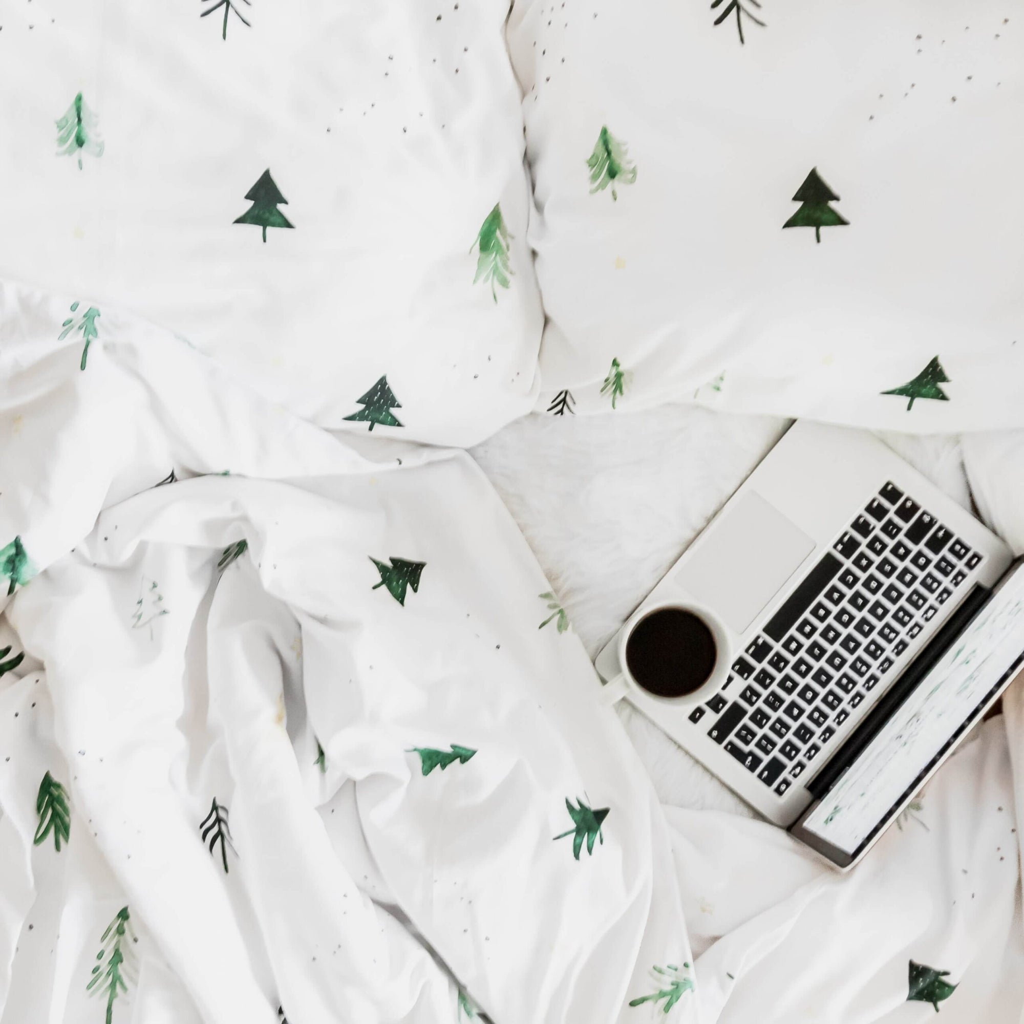 Christmas trees bedding set