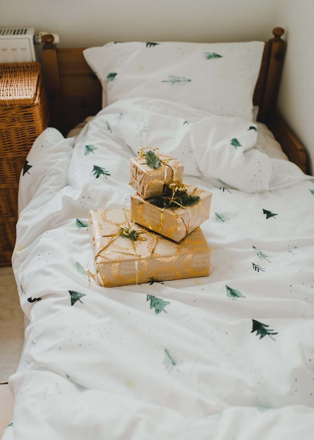 Christmas trees bedding set
