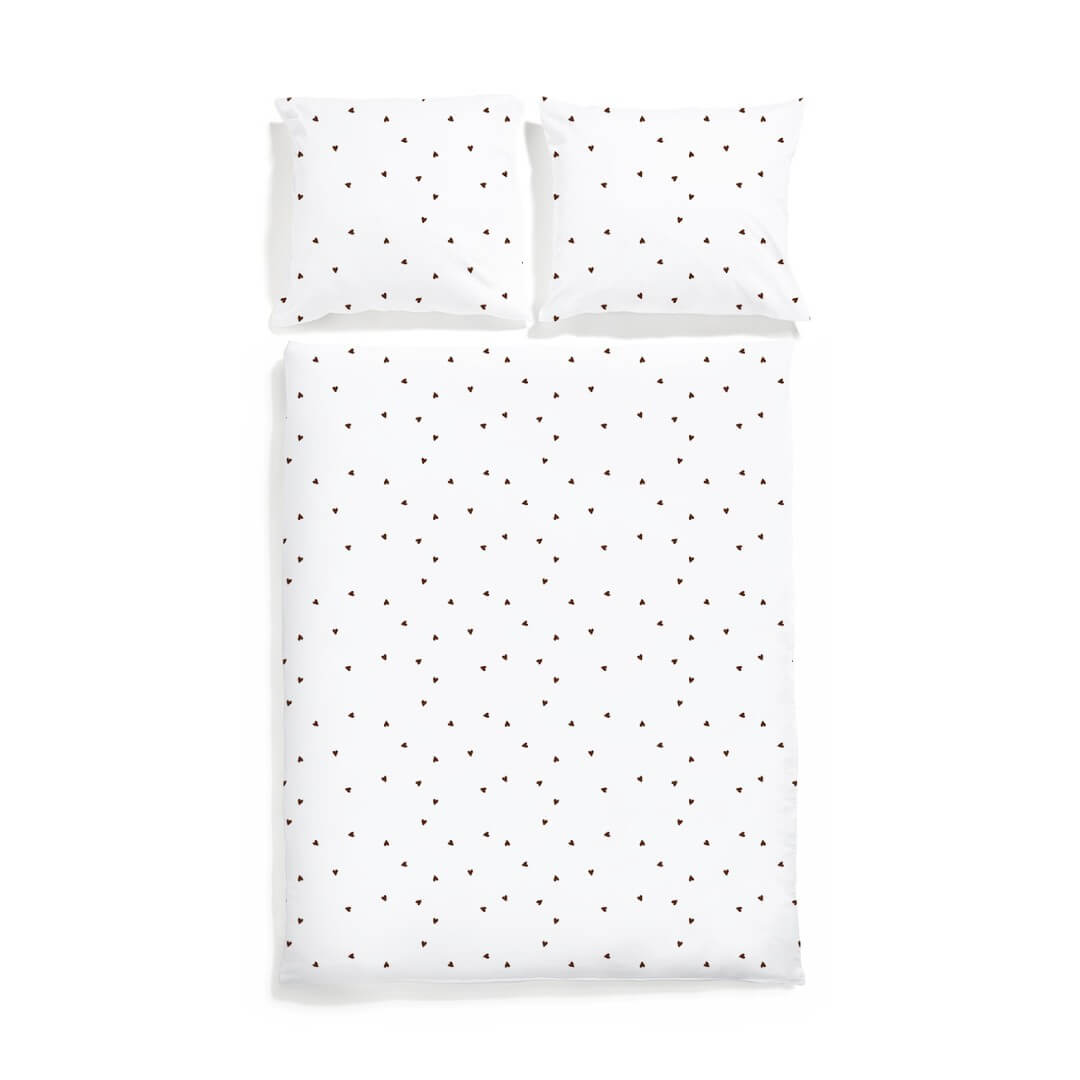 Little Chocolate Hearts bedding set