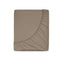Cotton sateen fitted sheet taupe