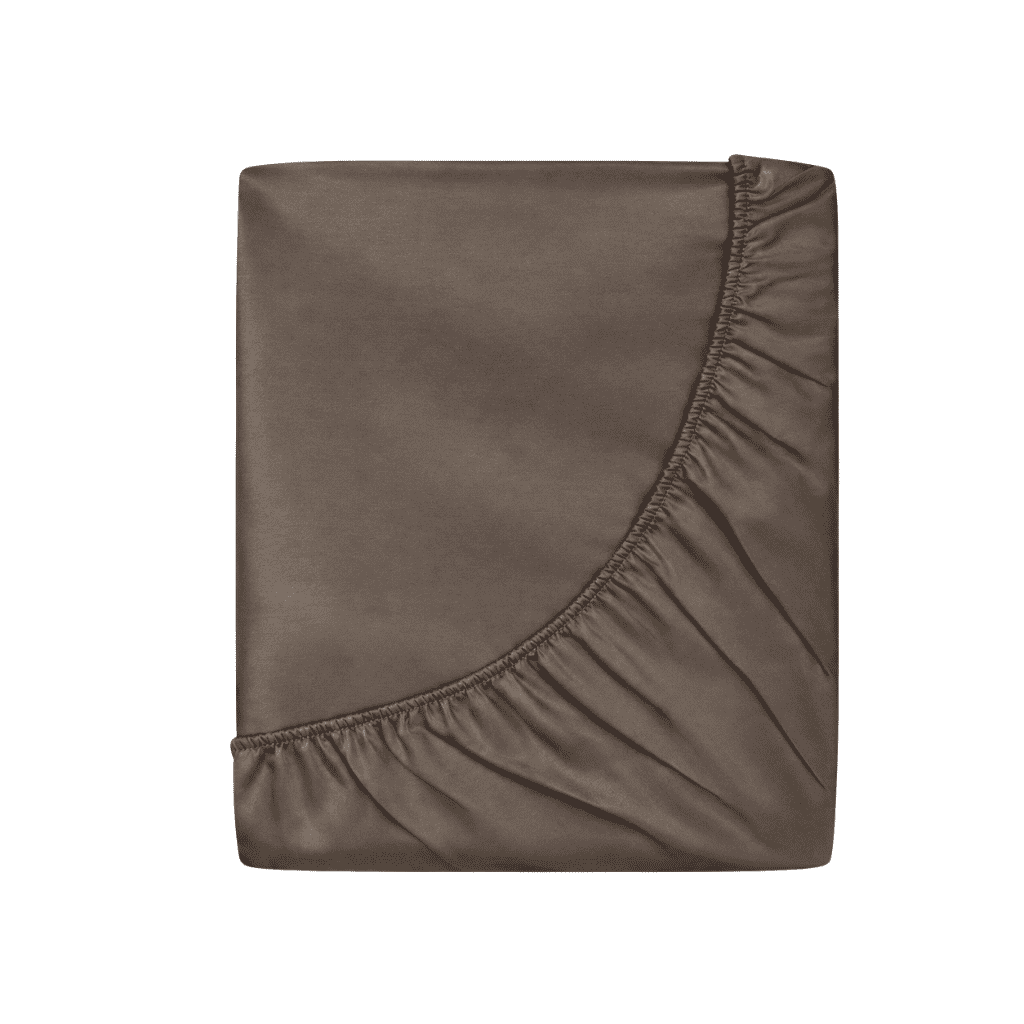 Cotton sateen fitted sheet ice blue