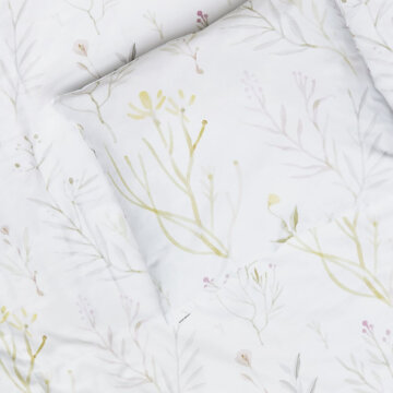 Alpine Flowers bedding set white pocket