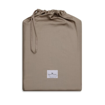 bag linien taupe white pocket