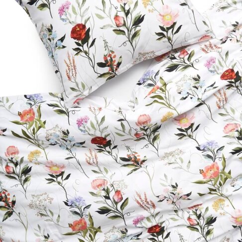 floral bedding white pocket